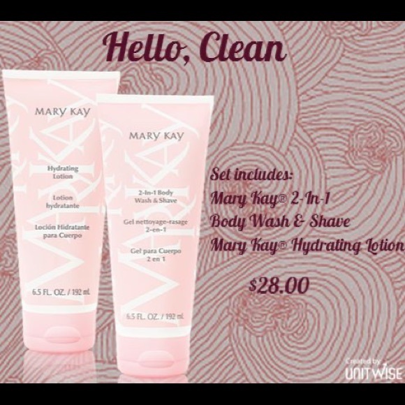 2 Pc Set Mary Kay 2-on-1 Body Wash & Shave/ Hydrating Lotion Gift - Picture 2 of 7